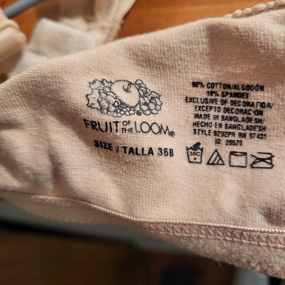 Fruit of the Loom underwire Bras x2 [#9292 Stretch Cotton + Lace] - Picture 4 of 4